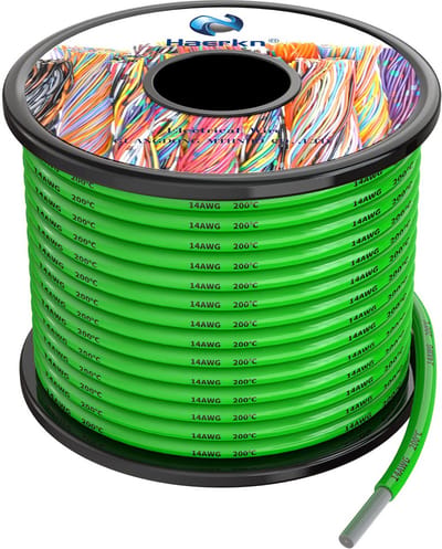 Elektrische Siliconen Draadkabel 2,0 mm² Groen 10 Meter Flexibel Hoog Temperatuurbestendig