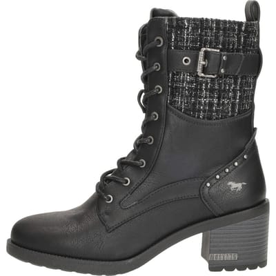 Mustang dames veterboot - Zwart - Maat 36