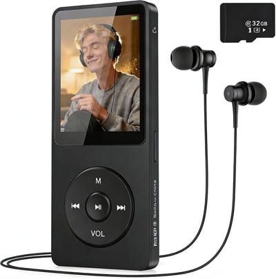 Draagbare Muziekspeler - MP3 Speler - Sport Muziek - Bluetooth 5.3 - 18 Inch Scherm - Zwart