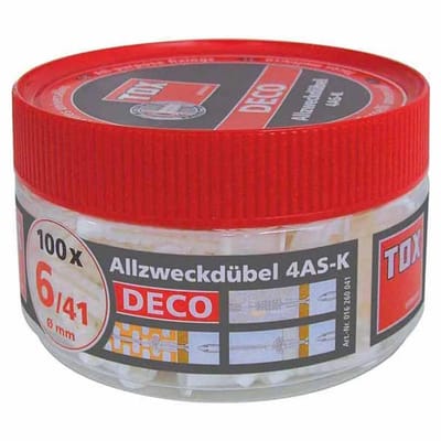 Tox 016260031 6x41 Mm Muurplug 190 Eenheden Wit