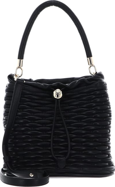 FURLA Leren Handtas Schoudertas Mionido Mini Bucket Bag Nero Zwart