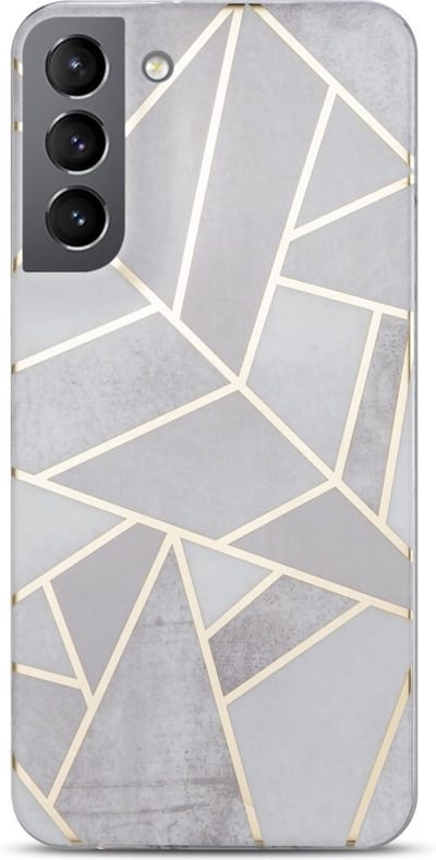 Coverup Hoesje - Geschikt voor Samsung Galaxy S23 Plus Hoesje - Coverup Marble Design TPU Back Cover - Grijs