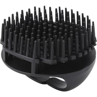 Haar Hoofdhuid Masseerder TPE Zachte Borstel Multifunctionele Douche Hoofdhuid Shampoo Scrubber Exfoliator Borstel black