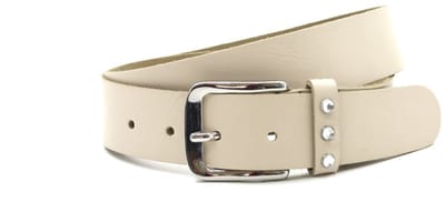 dames riem beige strass - 4 cm breed - Leer - Riem met studs - Casual - Maat 85