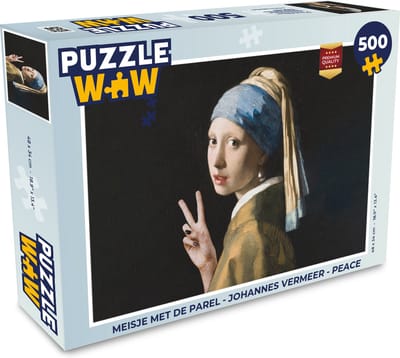 Puzzel Meisje met de parel - Johannes Vermeer - Peace - Legpuzzel - Puzzel 500 stukjes