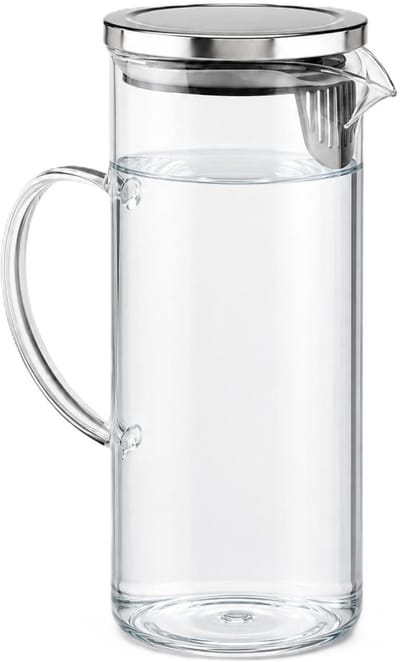 schenkkan - 1,3 liter - glas - 22 cm - waterkan - sapkan - Sapkannen/waterkannen/schenkkannen/limonadekannen van glas