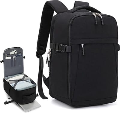 QORA® Reistas 40x30x20 - Reistas - Handbagage - Zwart - 40cm x 20cm x 27cm