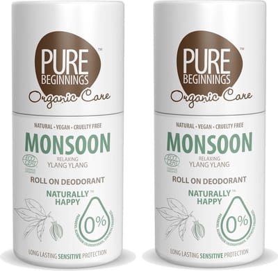 Pure Beginnings - Roll on deodorant - Monsoon - Relaxing Ylang Ylang - 75ml - 2 Pak