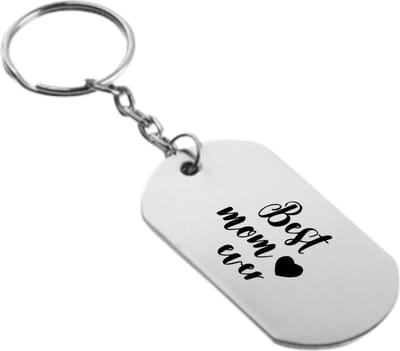 Akyol - best mom ever sleutelhanger - Moeder - mama - moederdag - cadeau - verjaardag - 54 x 29mm
