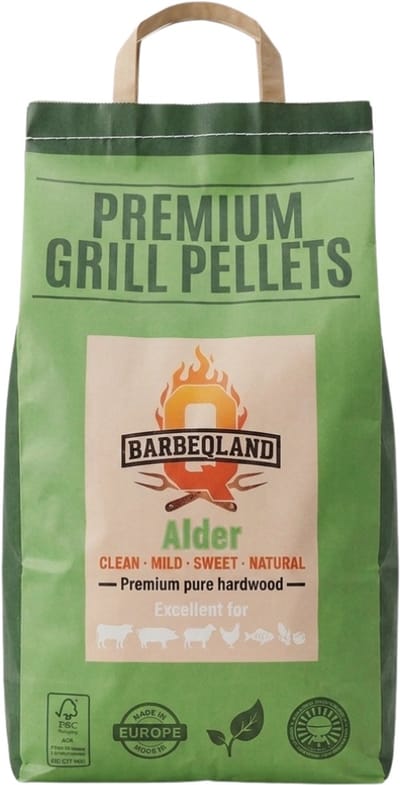 BarbeQland Houtpellets - Barbecue Pellets - Alder - 100% Natuurlijk Elzenhout | 8kg