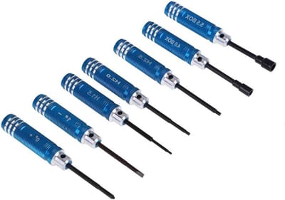 Schroevendraaierset - Gereedschap Kit - RC Model Reparatie - Gelegeerd Staal - 215 cm - Blauw