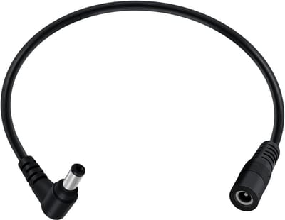 Extension Kabel 90 Graden 12V 24V Mannetje naar Verlengkabel 5.5 mm x 2.1 mm voor LED Strips, DVR en CCTV Camera's (0.5 m, Hoogwaardige Kwaliteit, Flexibel Ontwerp)