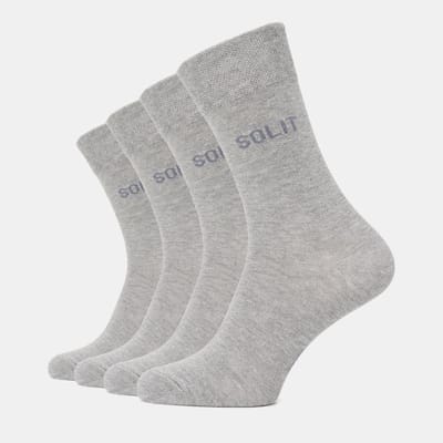 Dagelijkse Sokken - Biologisch Katoen - Dames sokken - Heren sokken - Naadloze Sokken - Grijze sokken - Pak sokken - maat 35-38