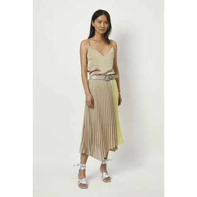 Dante6 Faraway Colourblock Skirt Dry Sand Maat: 34 | Midi Rokken Outlet | Dames | Beige