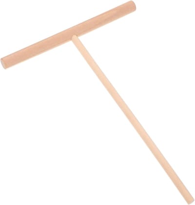 Houten Crepespreider - Pannenkoeken Gereedschap - Egaal Verdelen - T-vormige Spreider - 155 x 12 cm - Beige