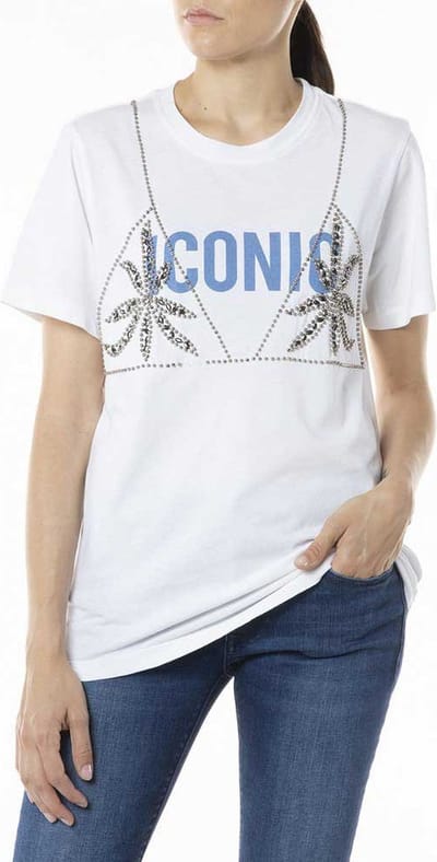 Replay W3509e T-shirt Met Korte Mouwen Wit M Vrouw
