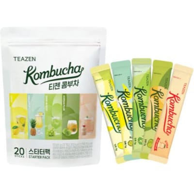 Teazen Kombucha Starter Pakket 5g x 20 sticks (Citroen, Ananas, Shine Muscat, Pruim, Yoghurt)  (3 opties) # 20 sticks x 1pcs beige