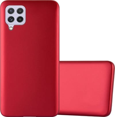 Cadorabo Hoesje geschikt voor Samsung Galaxy A22 4G / M22 / M32 4G in METALLIC ROOD - Beschermhoes gemaakt van flexibel TPU silicone Case Cover