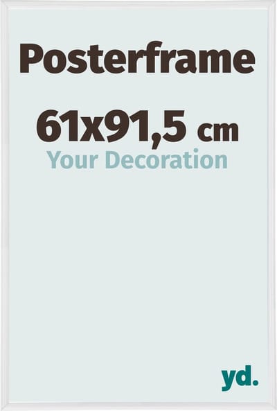 Your Decoration - Posterlijst 61x91,5 cm - Kunststof - Wit Hoogglans - Paris