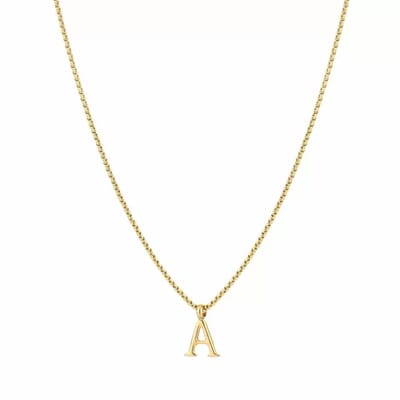 Bijoutheek Collier Letter A Goud