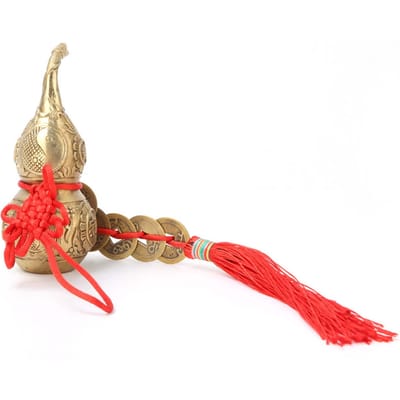 Pure Messing Wu Lou Kalebas Home Decoratie Symbool van Geluk en Rijkdom beige