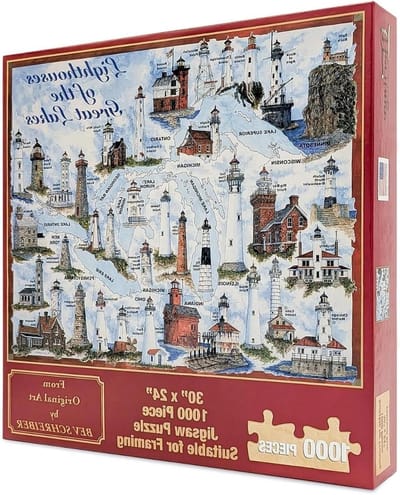 Puzzel Lighthouses - Legpuzzel Gebouwen - Ontspanning Thuis - Gedetailleerd Ontwerp - 1000 stuks - Meerdere Kleuren