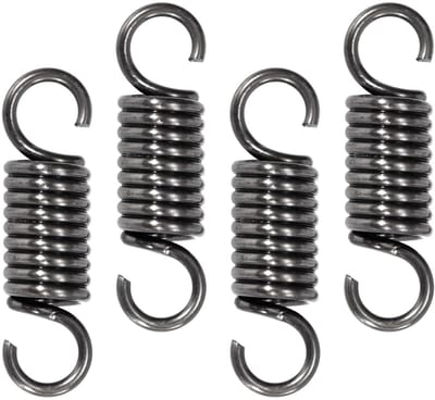 Trekveren met haken - Spanveren verlengveren - Bevestigen en spannen - Dubbele haak ontwerp - 40 mm - Zwart