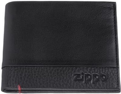 ZIPPO Kleine tasjes zwarte portemonnee van nappaleer