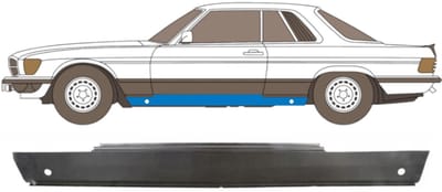 Volledige dorpel voor Mercedes SL-Class 1971-1989 / Links