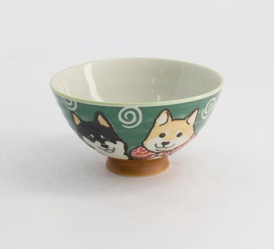 Tokyo Design Studio – Kawaii – Rijstkom – Shiba Hond – Groen – 11.5x6cm 350ml