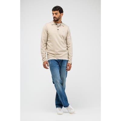 Butcher of Blue Clifton Polo Lt. Sand Size: S | Sweaters Outlet | Heren | Beige