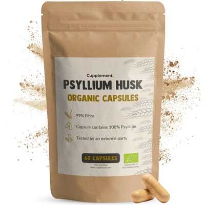 GOYU Psylliumvezels 3000 mg per dagdosering Biologisch 60 Capsules - Vezel Vlozaad vezel supplement - Psyllium husk psylliumvezels capsules - Vezel Vlozaad - Vegan - Zonder toevoegingen - Lab getest - 60 dagen voorraad per zakje