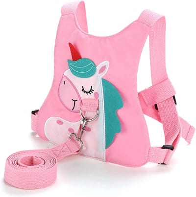 ByShane - Verstelbaar Babyhoofdstel in Roze - Veiligheidsgordel voor Kinderen - Geschikt om te Wandelen en Reizen