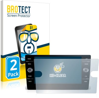 BROTECT - Screenprotector voor Volkswagen T-Roc R Line 2022 Discover Media 8" - Folie Beschermfolie transparant 2 Stuks