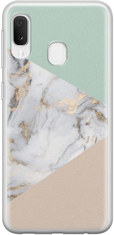 Leuke Telefoonhoesjes - Hoesje geschikt voor Samsung Galaxy A20e - Marmer pastel mix - Soft case - TPU - Marmer - Multi