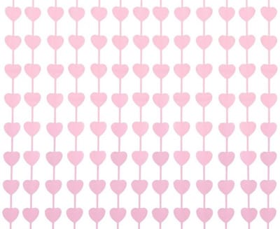 DIY gordijn met roze hartjes, 2 meter
