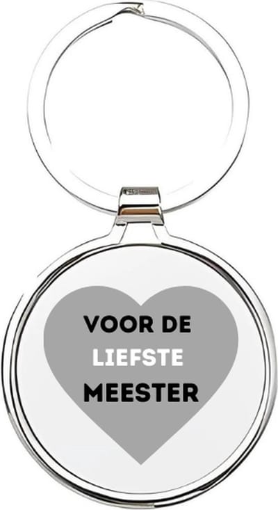 Akyol - voor de liefste meester Sleutelhanger - Meester - de leukste meester - meesters - leraar - basisschool meester - docent - onderwijzer - basisschool - middelbareschool leraar - afscheidscadeau voor een meester - bedankt meester - 4 x 7,5 CM