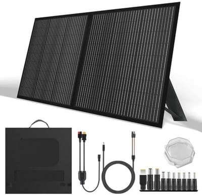 Draagbaar 100 Watt 12V opvouwbaar zonnepaneel met verstelbare standaards en waterdicht IP65-ontwerp