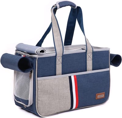 Huisdier Rugzak - Draagtas - Reizen met huisdier - Grote ventilatie ramen - Tot 5 kg - Donkerblauw