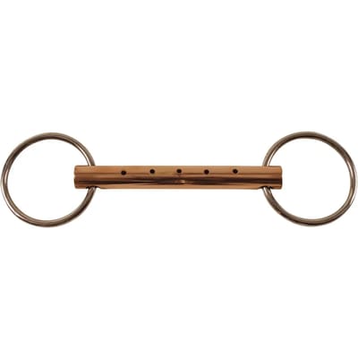 Mors 2 ringen voor paard met koperfluit Umbria Equitazione