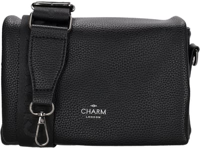 Charm London Pentonville Schoudertas - Crossbody - Schouderband - Overslag - Zwart