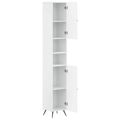vidaXL - Badkamerkast - met - Open - Plank - BREDA - Hoogglans - Wit
