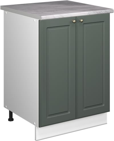 Vicco Wastafelkast Fame-Line, Groen-Goud Landhuis/Wit, 60 cm