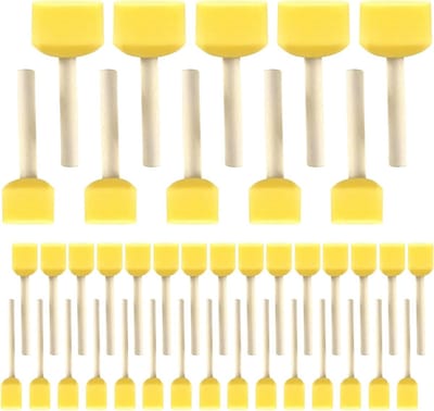 40 Stuks Ronde Sponskwasten voor DIY Schilderen, Ambachten en Keramiek - 4 Maten, Ideaal voor Vulling en Detailwerk