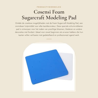 Dailygoods- Modeling Pad Voedselveilig - Taartdecoratie Set - Fondant Vormen - 12-gaats - Antiaanbaklaag - Duurzaam Schuimmateriaal