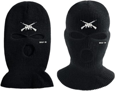 Unisex Gebreide Balaclava voor Winterse Buitensporten - Volledig Gezichtsmasker voor Mannen en Vrouwen, Zwart, Warm en Ademend