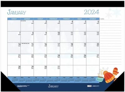 Bureaublad kalender 2022 maandelijks overzicht 22x17 inch