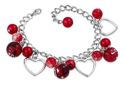 Montebello Armband Azia FBF217 - Glasbedels - Hartjes - 18cm