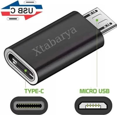 Usb Type C Female Naar Micro Usb Male Adapter Connector Type-C Micro Usb Charger Adapter zwart