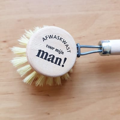 Set met 2 afwasborstels 'Voor mijn man' - trouwen - huwelijk - bruiloft - gimmick - afwas - borstel